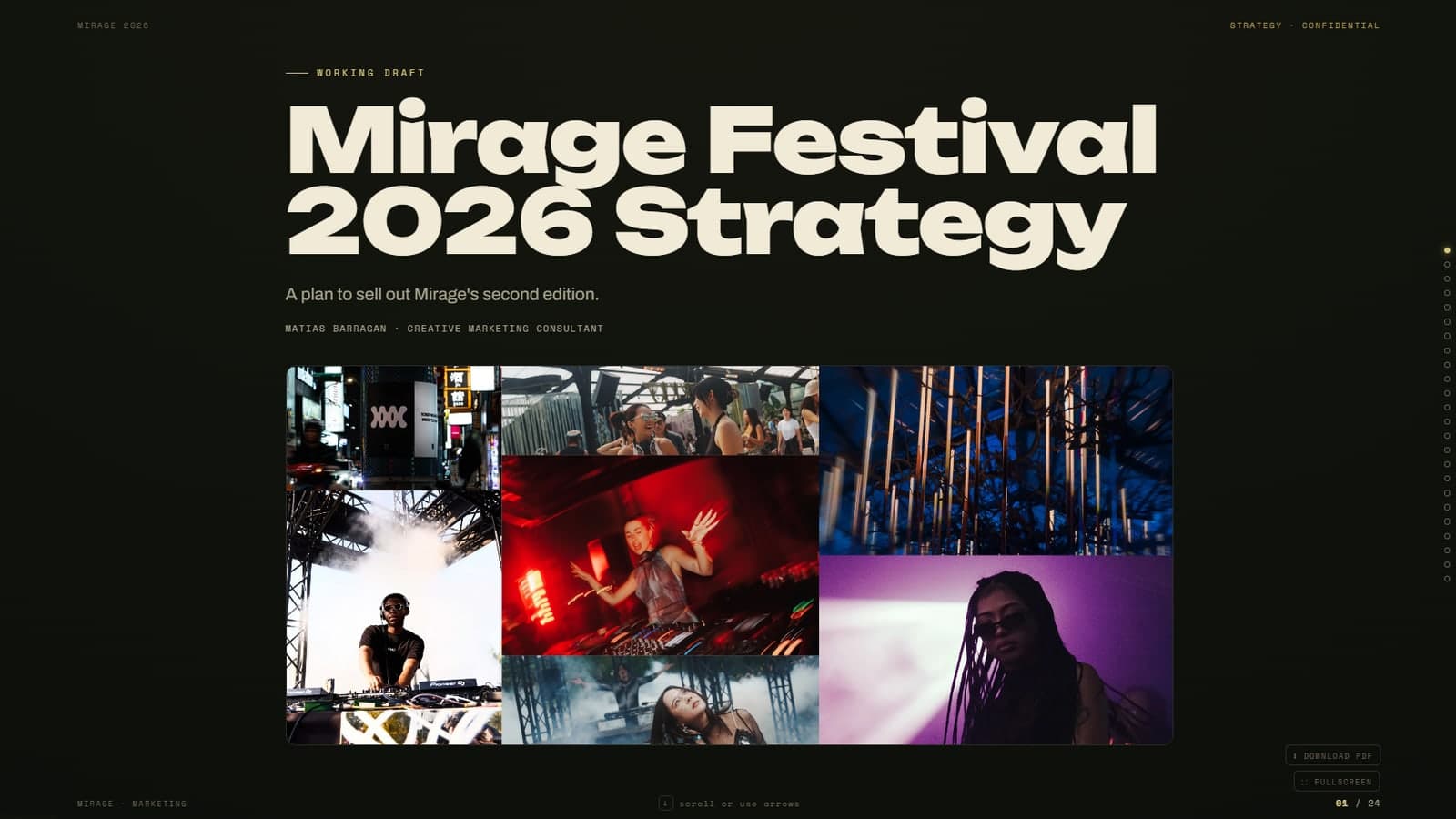 Portada: Mirage Festival 2026 Strategy
